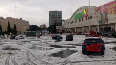 Granizada cubre zonas de la Ciudad de México: deja techo colapsado y encharcamientos