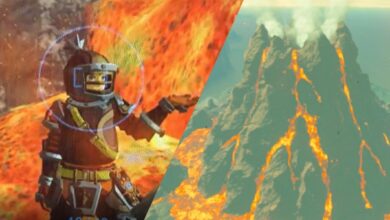 Jugador de BOTW descubre lava de la Montaña de la Muerte que fluye hacia atrás