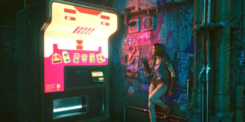 La misión secundaria más divertida de Cyberpunk 2077 protagoniza una máquina expendedora inteligente