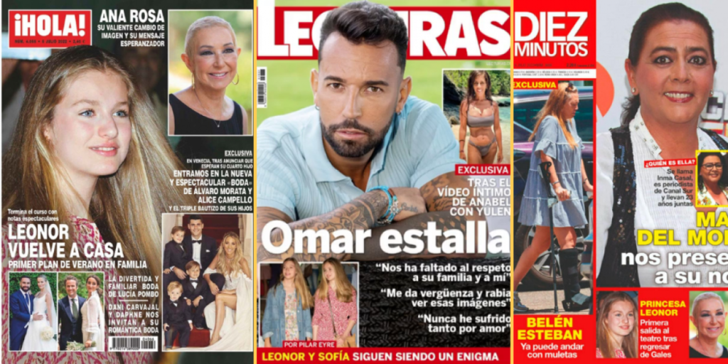 La novia de María del Monte, a la luz y la boda de Alice y Morata, en las portadas