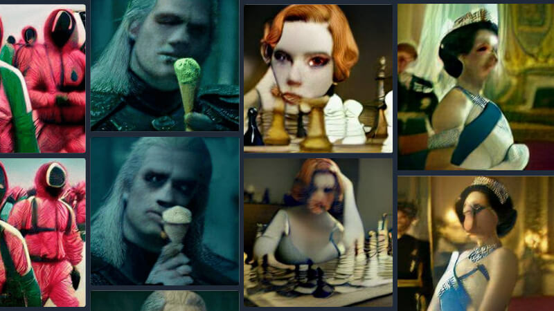 Le pedimos a DALL E que dibujara los originales de Netflix