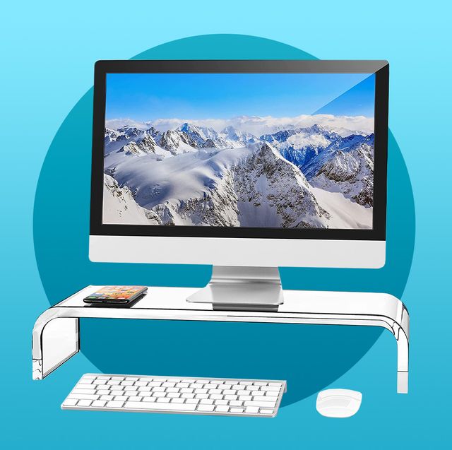 soporte de monitor acrílico premium abovetek, monitor de tamaño personalizado