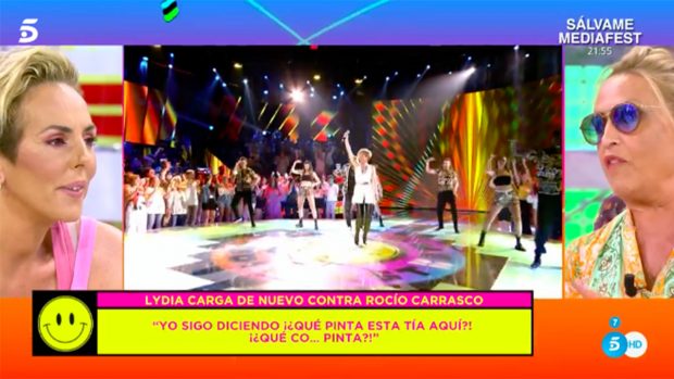 Rocío Carrasco y Lydia Lozano en el plató de 'Sálvame' / Telecinco