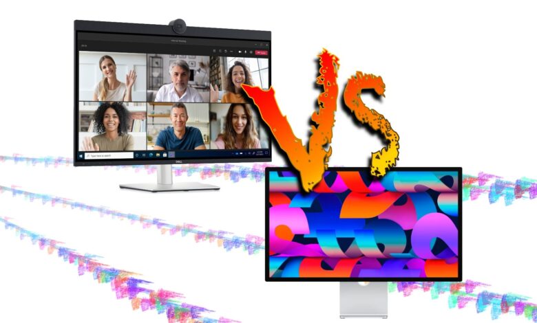 Monitor de videoconferencia Dell 32 4K vs. Pantalla de estudio de Apple