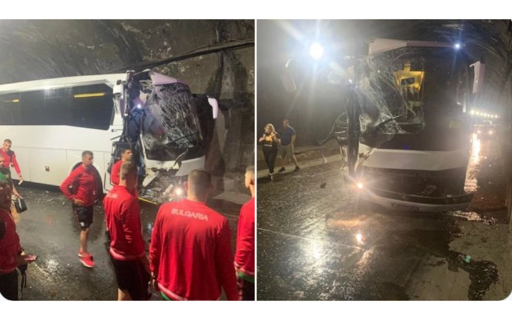 Nations League: Sufre la Selección de Bulgaria un fuerte accidente en Georgia | Tuit