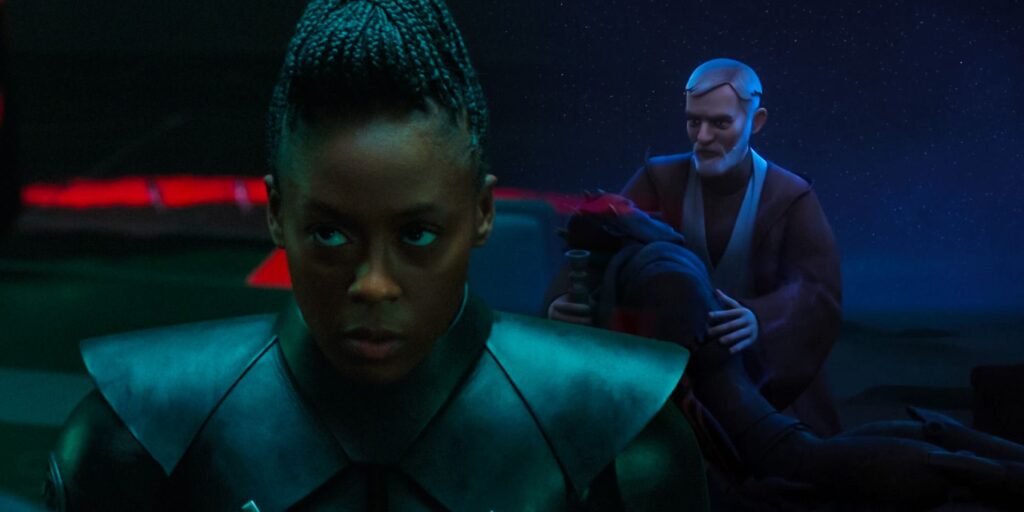 Obi-Wan Kenobi configura a Reva repitiendo la muerte de los rebeldes de Maul