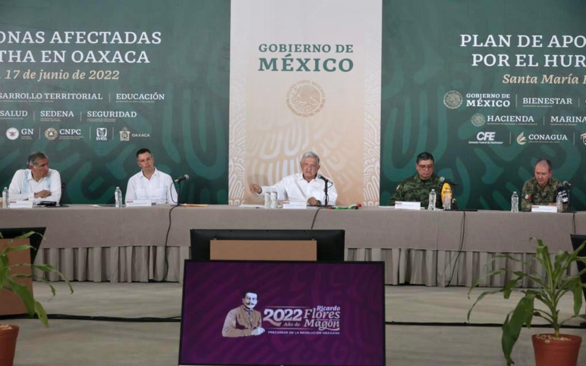 Presenta AMLO plan de apoyo por Agatha; destinará más de 6 mil mdp
