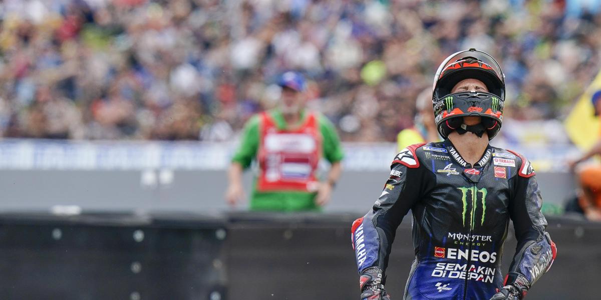 Quartararo, sancionado con una long lap en Silverstone por el toque a Aleix