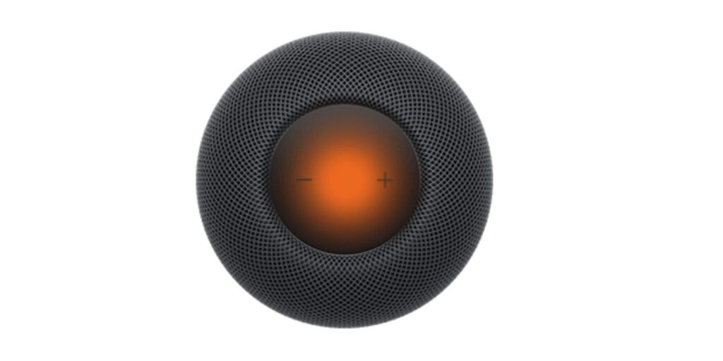 Qué significa una luz naranja intermitente en HomePod Mini