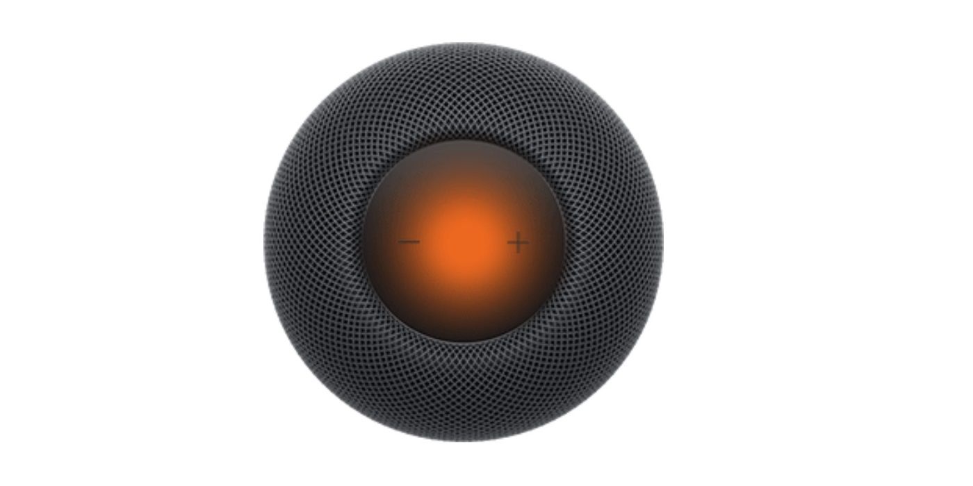 Qué significa una luz naranja intermitente en HomePod Mini