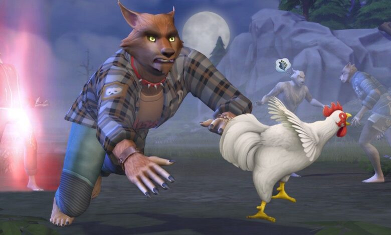Sims 4 Los hombres lobo pueden comer ganado (pero no gallinas)