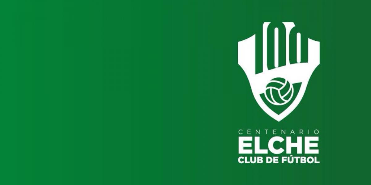Un balón antiguo y el número 100, en el logo del centenario del Elche