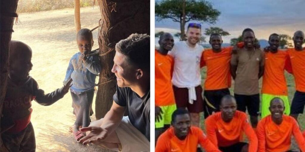 Zubeldia e Illarra transmiten el sentimiento txuri urdin a los Masai