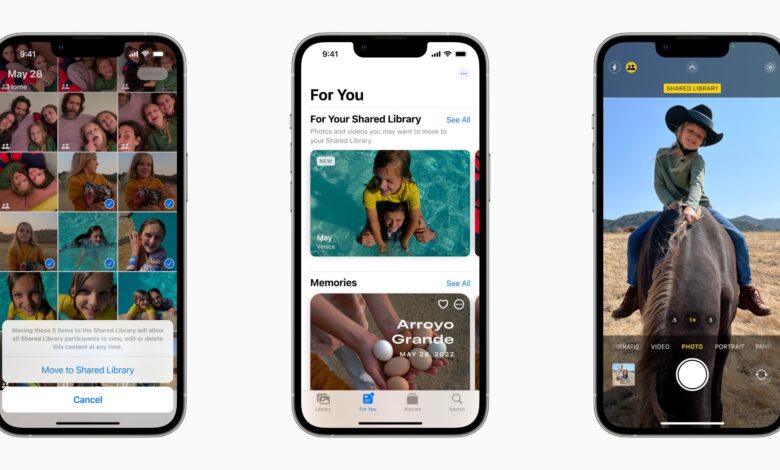 iOS 16 hace que compartir sea más fácil con la biblioteca de fotos compartidas de iCloud
