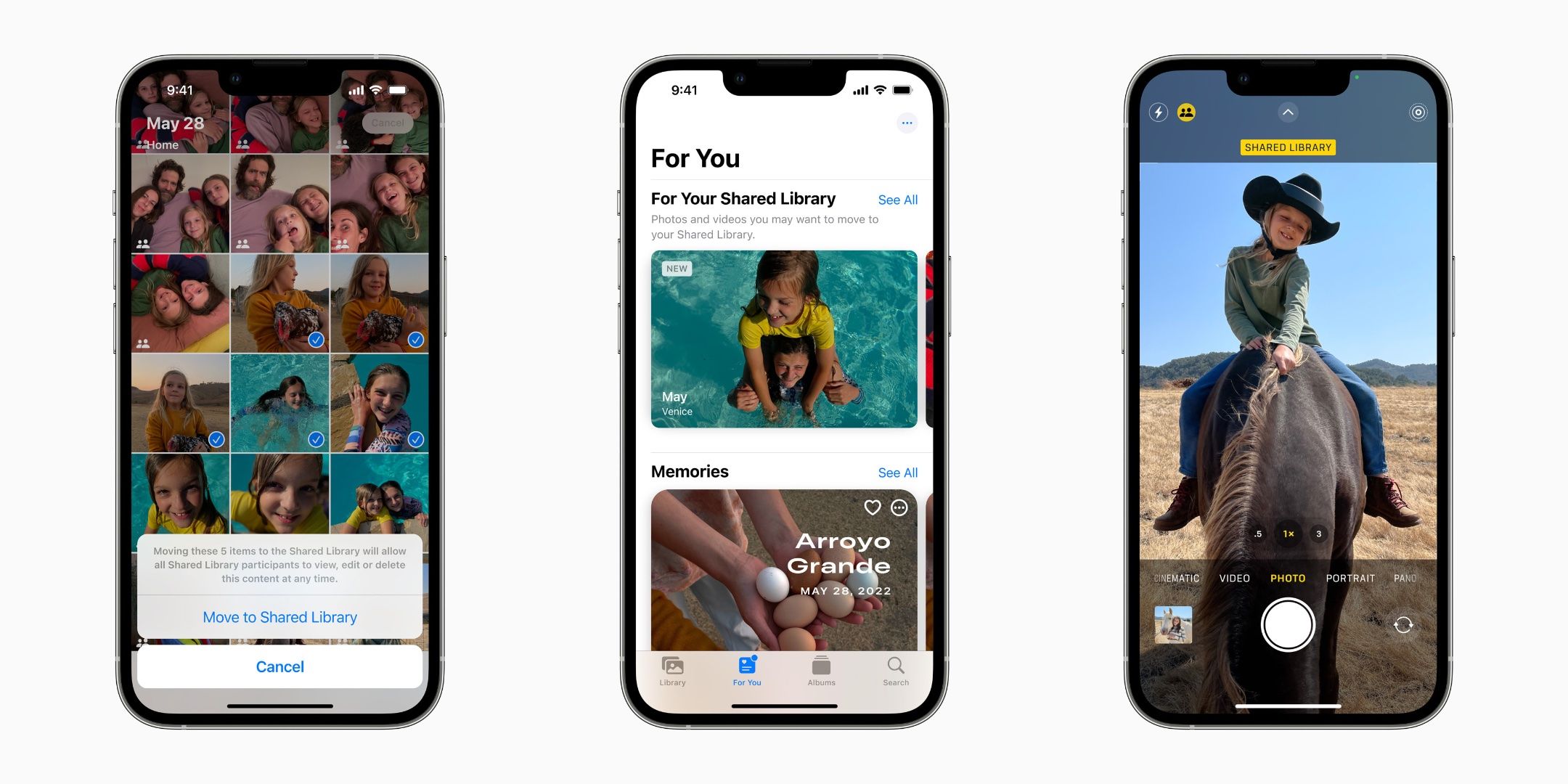 iOS 16 hace que compartir sea más fácil con la biblioteca de fotos compartidas de iCloud