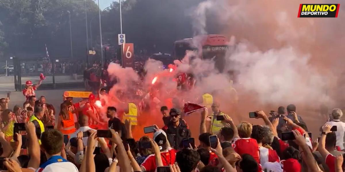 ¡Brutal! Así ha sido el recibimiento del Girona antes del partido ante el Tenerife