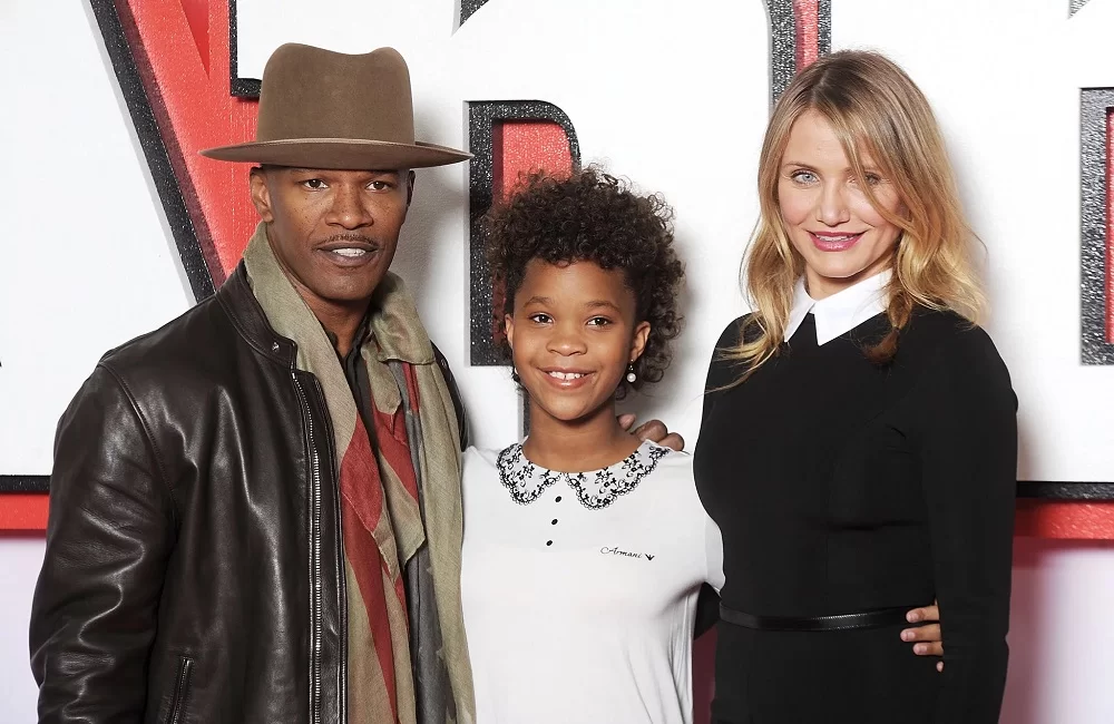 Jamie Foxx Cameron Diaz Quvenzhane Wallis asistió a Annie