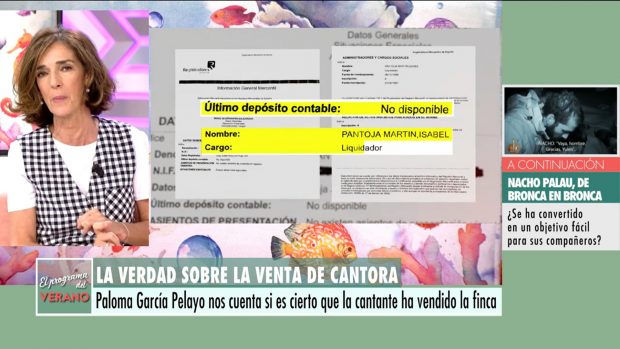 Paloma García-Pelayo en 'El Programa del Verano' / Telecinco