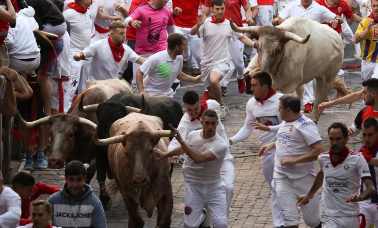 Las fiestas de San Fermín, la más internacional de España, reúne a miles entre las astas de los toros