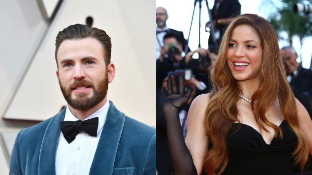 Chris Evans y Shakira posando / Gtres