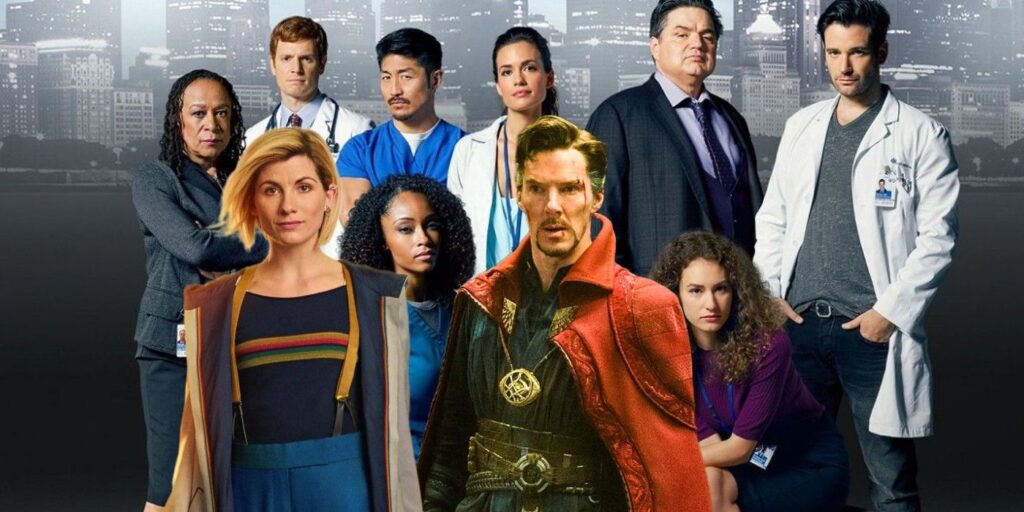 AI Art imagina al Doctor Who conociendo al Doctor Strange en Chicago Med