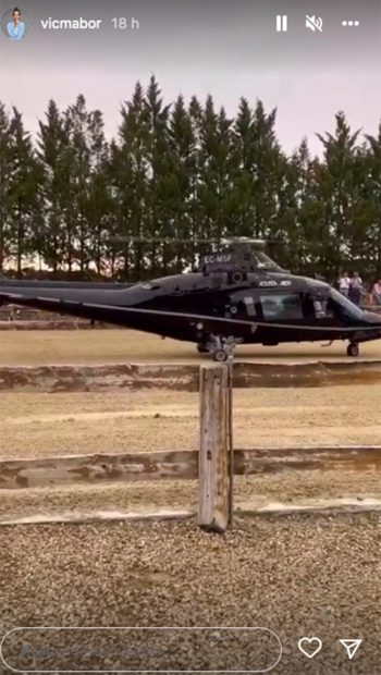 Santi Serra llegando a su cumpleaños / Instagram @vicmabor