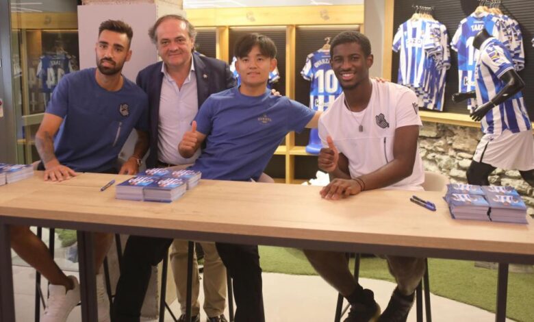 Brais, Kubo y Cho: la Real presume de fichajes