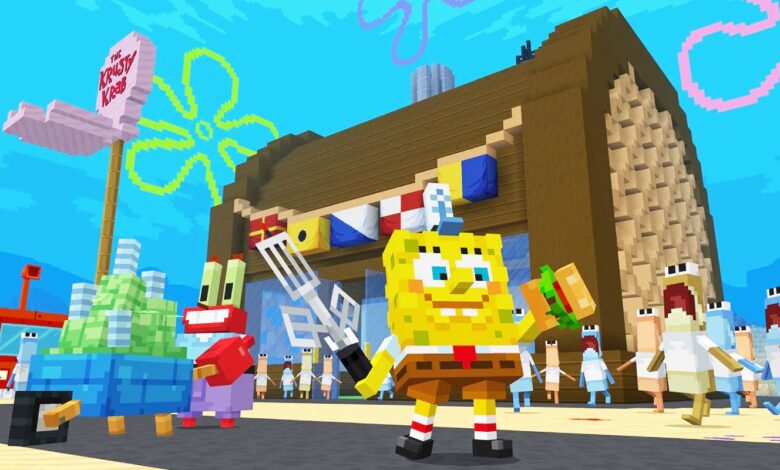 Cada personaje de SpongeBob SquarePants en el último DLC de Minecraft