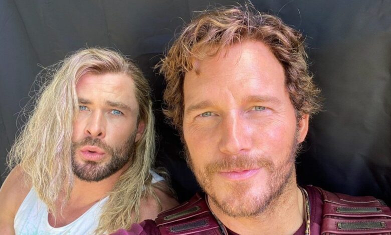 Chris Pratt elogia a Chris Hemsworth con Thor: Love & Thunder Imagen de BTS
