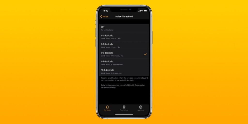 Cómo configurar notificaciones de ruido fuerte en su Apple Watch