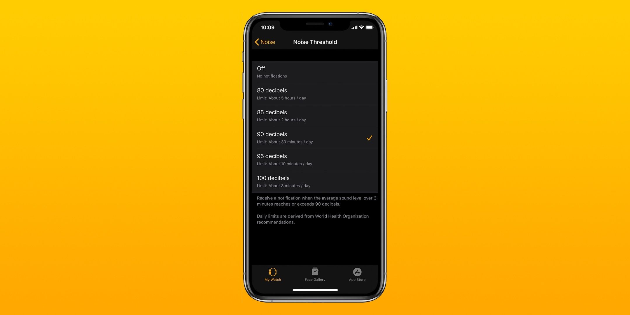 Cómo configurar notificaciones de ruido fuerte en su Apple Watch