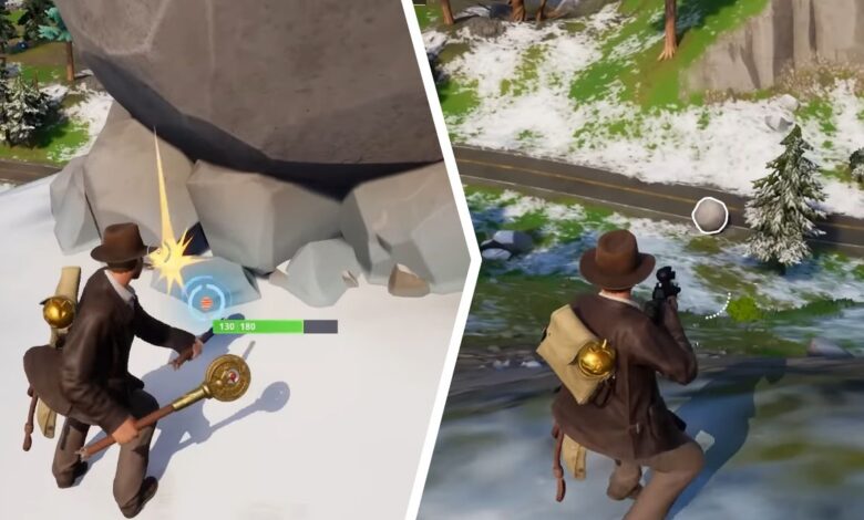 Cómo hacer que las rocas fugitivas rueden 100 metros o más en Fortnite