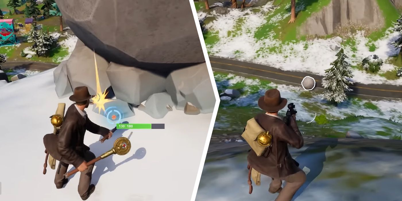 Cómo hacer que las rocas fugitivas rueden 100 metros o más en Fortnite