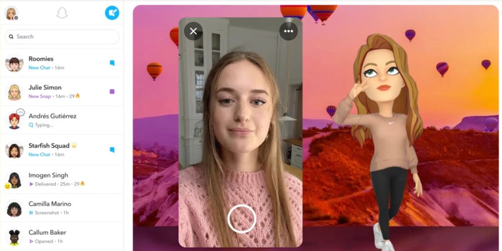 Cómo publicar un complemento en tu historia desde Snapchat para web