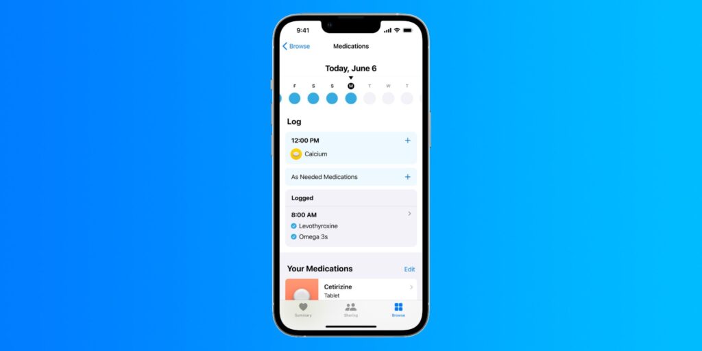 Cómo usar la aplicación de salud de su iPhone para rastrear medicamentos (iOS 16)