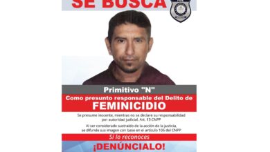 Difunden rostro de Primitivo ’N’, principal sospechoso por el feminicidio de Margarita Seceña