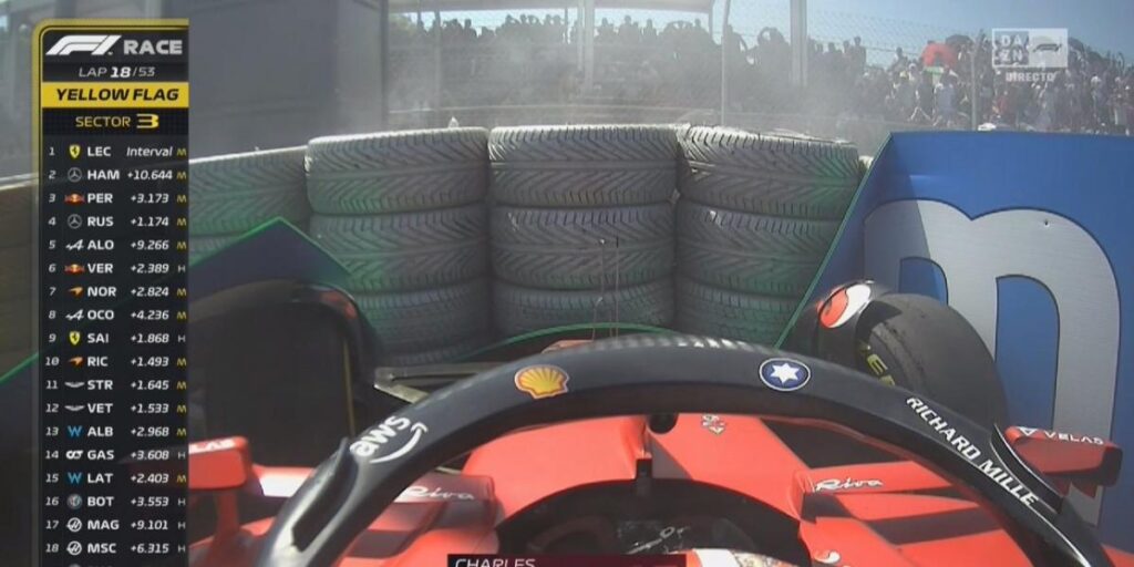 Drama en Ferrari: ¡Leclerc se va contra el muro!