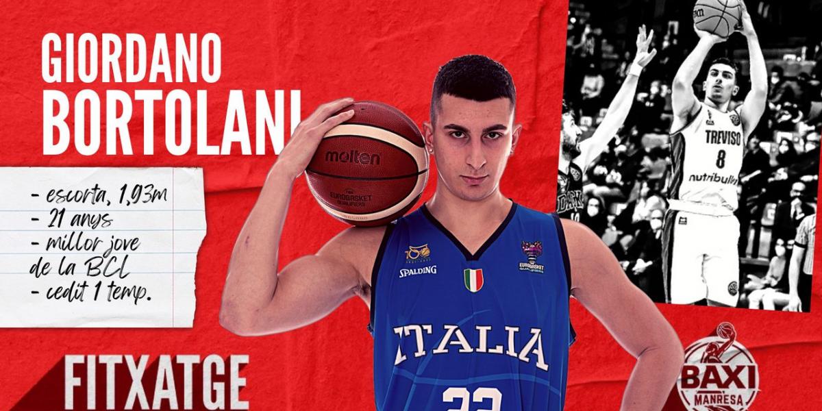 El BAXI Manresa se hace con la cesión de Giordano Bortolani
