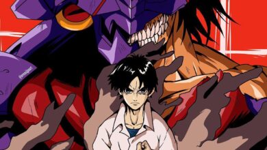 El arte cruzado de Attack On Titan/Evangelion fusiona a Shinji y Eren