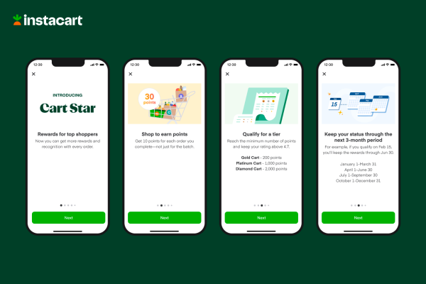El nuevo programa de recompensas de Instacart brinda a los compradores acceso anticipado exclusivo a pedidos y más
