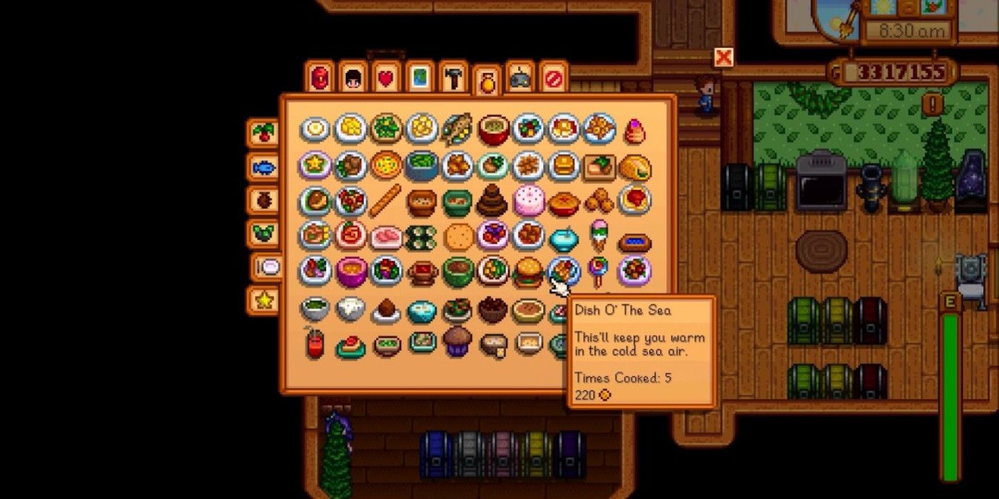 Fan de Stardew Valley crea una linda guía de menú para recetas útiles