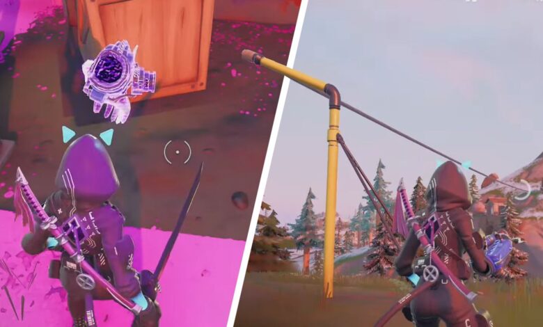Fortnite: cómo usar el guante de agarre para atrapar una tirolesa