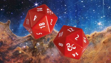 Foto del telescopio James Webb recreada como magníficos dados D&D