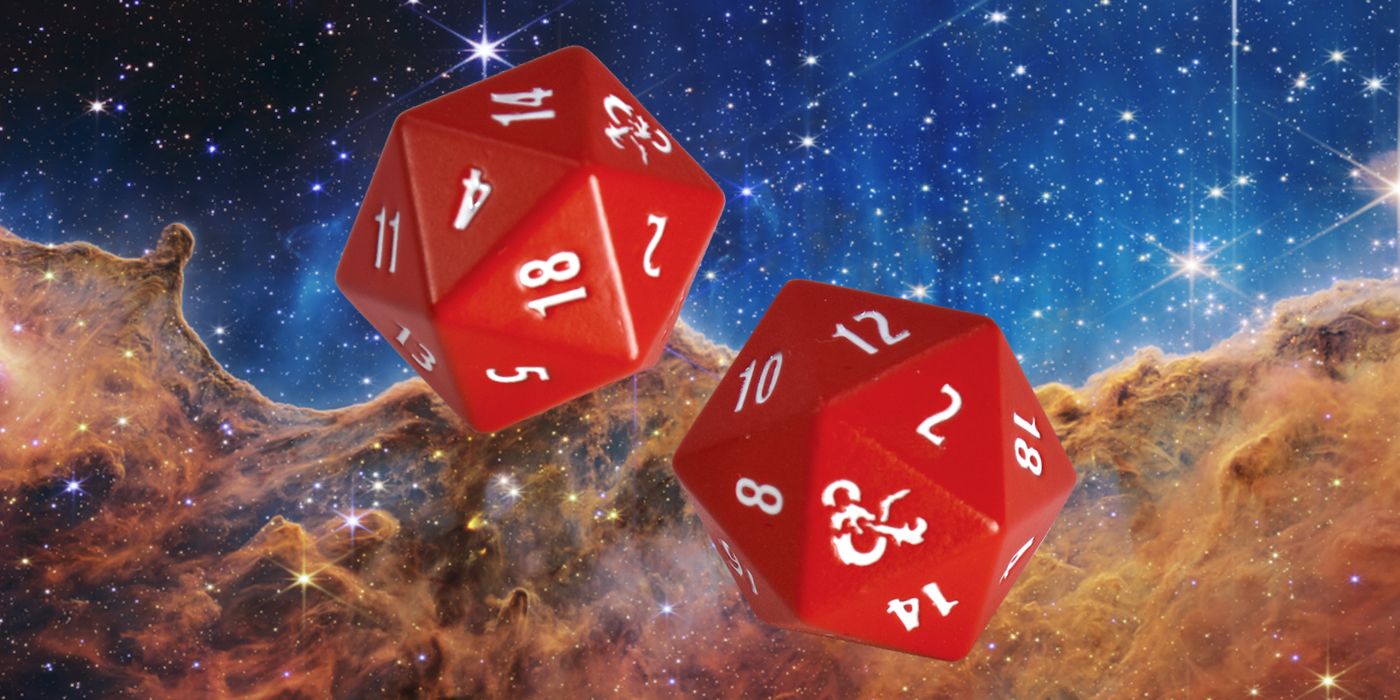 Foto del telescopio James Webb recreada como magníficos dados D&D
