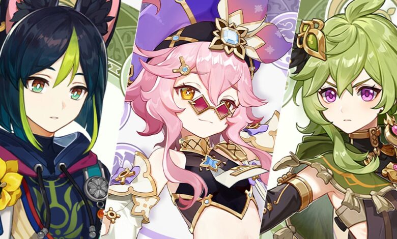 Genshin Impact confirma que Collei, Dori y Tighnari son jugables para 3.0