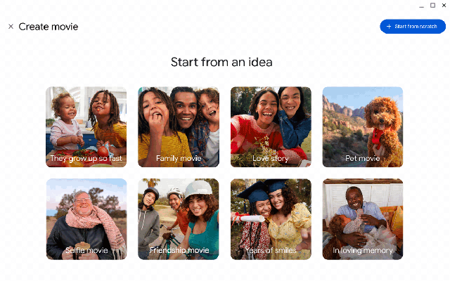 Google Photos obtiene un nuevo editor de películas, pero solo en Chromebooks por ahora