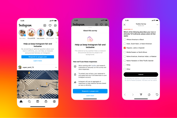 Instagram encuestará a los usuarios estadounidenses sobre la raza para evaluar si es ‘justa y equitativa’