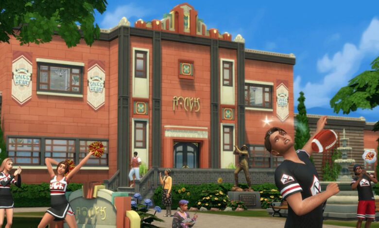 La fuga del mapa mundial de Sims 4 High School se ve tan bien que desearás que sea real