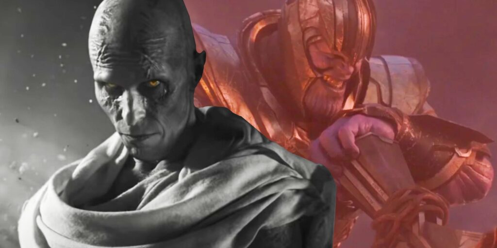 Las batallas de Thanos y Gorr de Thor son idénticas por una razón perfecta