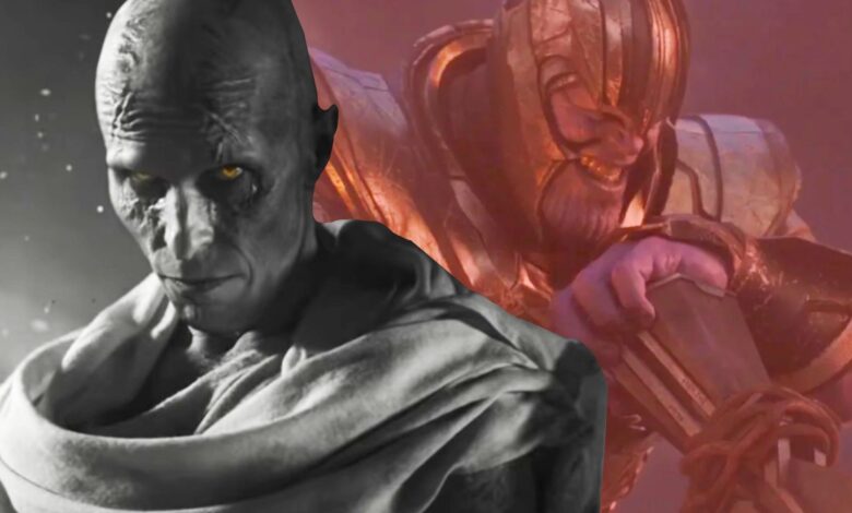 Las batallas de Thanos y Gorr de Thor son idénticas por una razón perfecta
